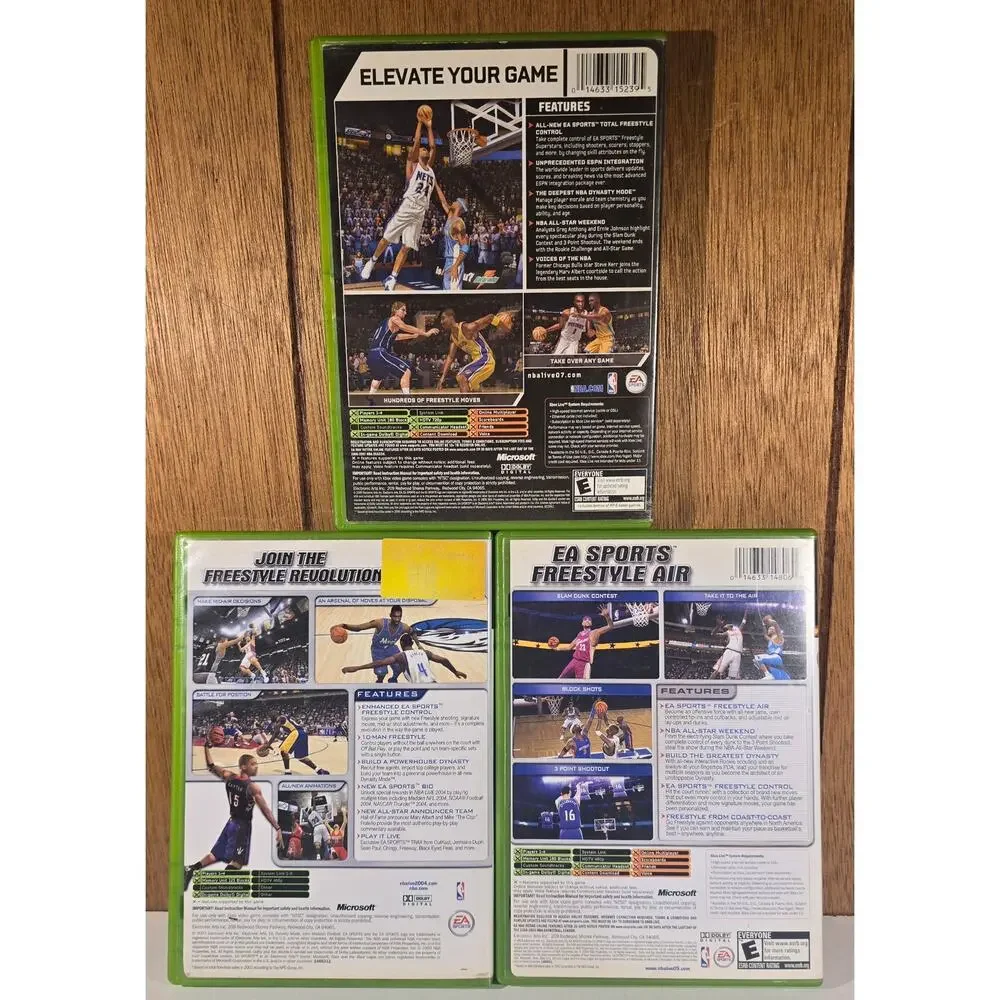 NBA Live 2004 2005 07 Original Xbox Game Lot (3  games) BASKETBALL